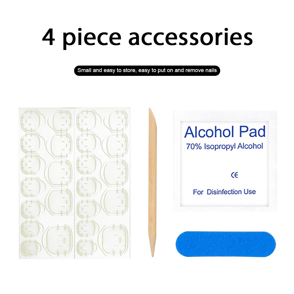 10Pcs Halloween Goth Bone Press-on Nails – Glossy Long Almond Full Cover False Nail Design for Women & Girls