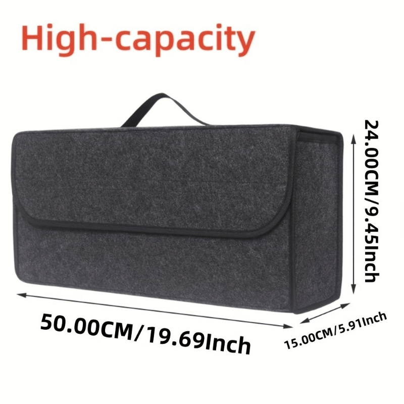 Foldable Trunk Organizer – Portable Felt Cloth Storage Box - Urbizia