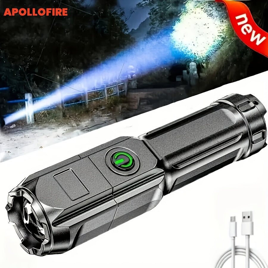 APOLLOFIRE High-Power Zoom Flashlight – Rechargeable - Urbizia