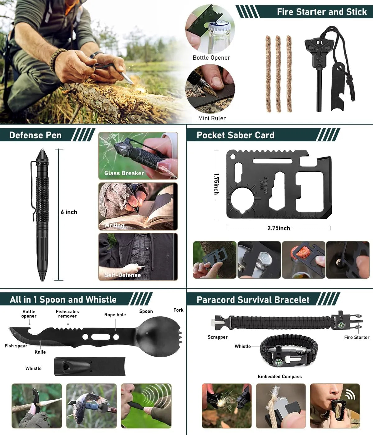 262-Piece Survival Kit with First Aid - Urbizia