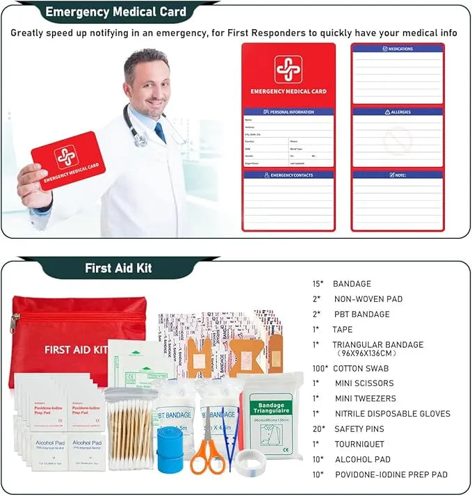 262-Piece Survival Kit with First Aid - Urbizia