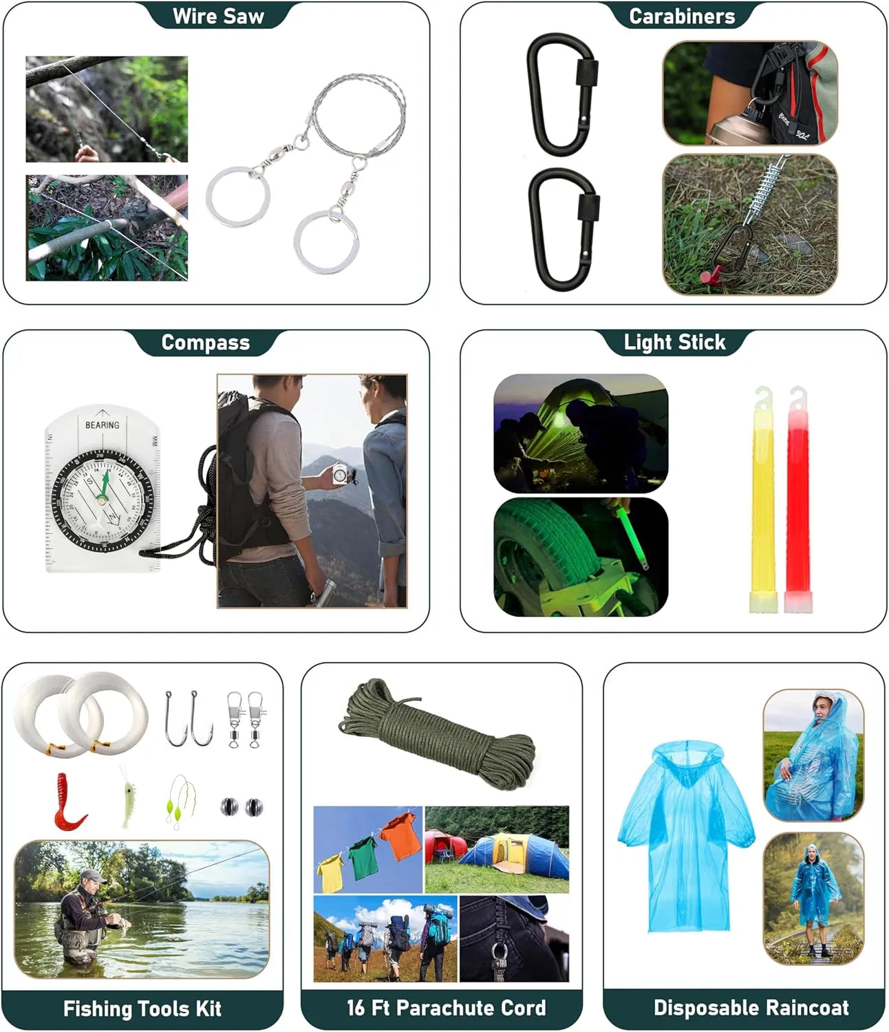 262-Piece Survival Kit with First Aid - Urbizia