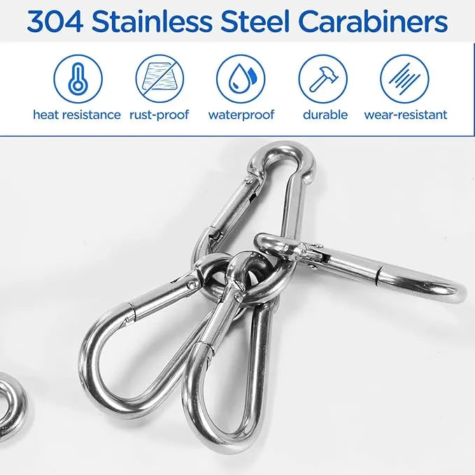 304 Stainless Steel M6 Carabiners Clips - Urbizia