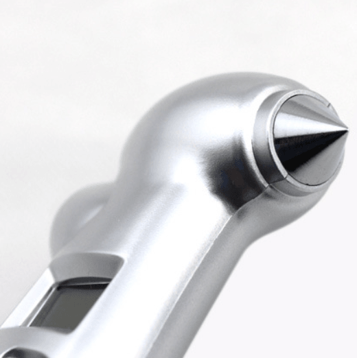 Silver 4-in-1 Tire Pressure Gauge with Flashlight