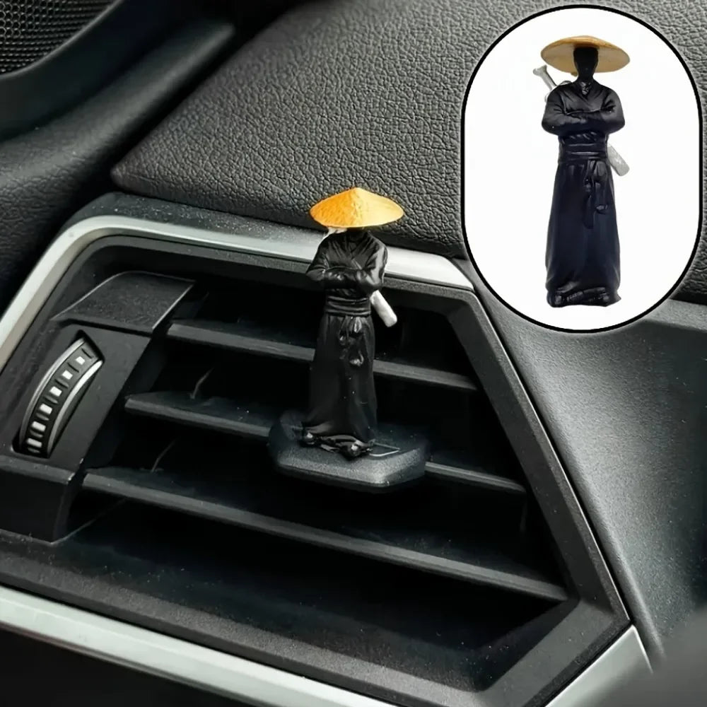 3PCS Mini Samurai Statue Set – Dashboard & Desk Decor