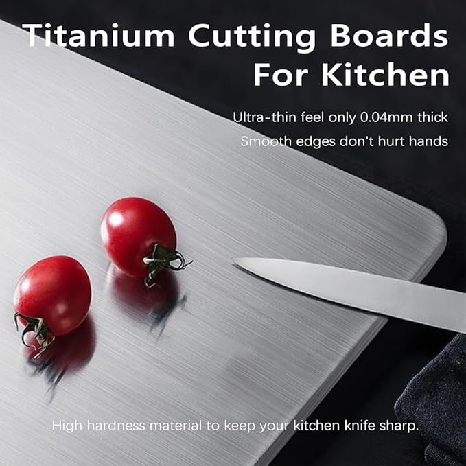 3 Pack Titanium Cutting Boards – Double-Sided, Non-Stick Kitchen Chopping Mats - Urbizia