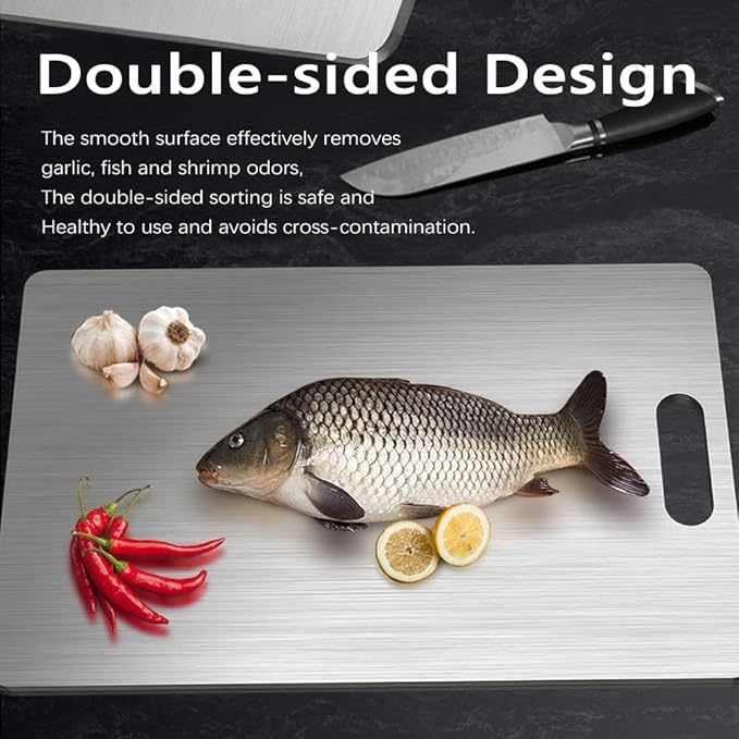 3 Pack Titanium Cutting Boards – Double-Sided, Non-Stick Kitchen Chopping Mats - Urbizia