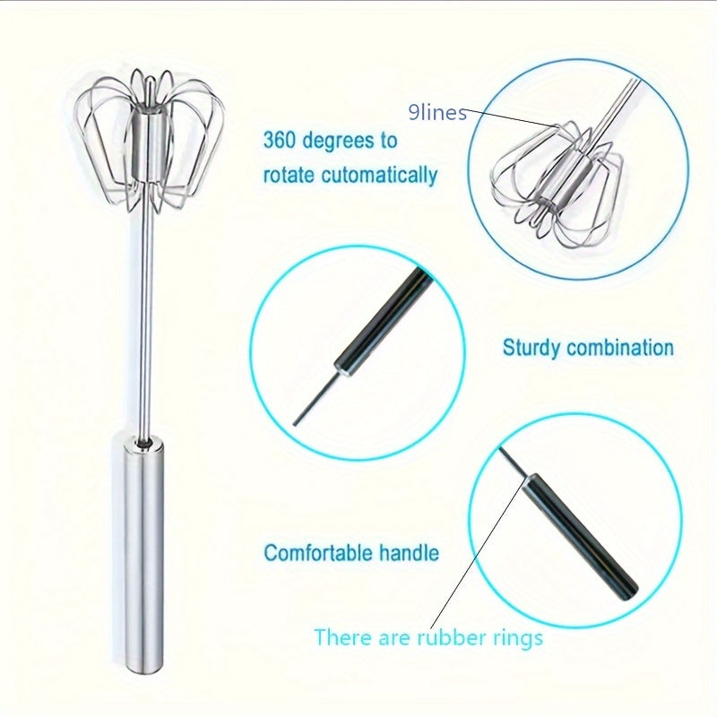 Multifunctional Stainless Steel Whisk & Milk Frother - Urbizia