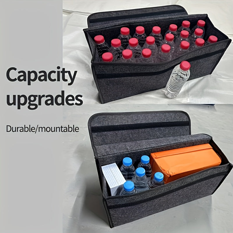 Foldable Trunk Organizer – Portable Felt Cloth Storage Box - Urbizia