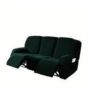 8-Piece Set of Elastic Velvet Couch Covers for 3 Cushions