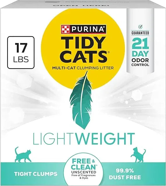 Purina Tidy Cats Lightweight Unscented Clumping Cat Litter – 17 lb - Urbizia