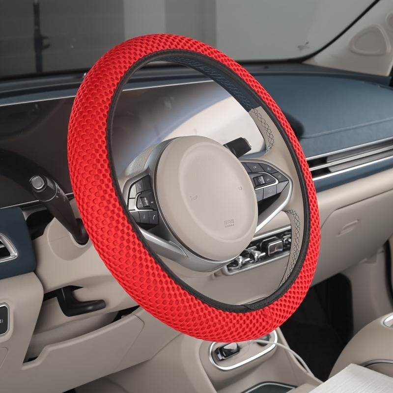 Non-Slip Ice Silk Steering Wheel Cover – Breathable & Stretch Fit - Urbizia