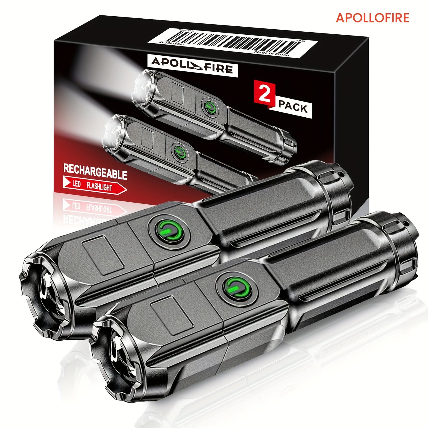 APOLLOFIRE High-Power Zoom Flashlight – Rechargeable - Urbizia