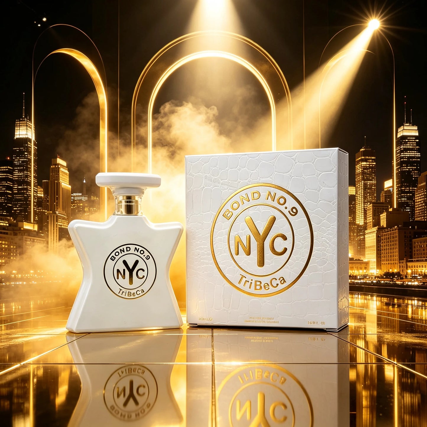 Long Lasting TriBeCa Unisex Perfume Bond No.9 Clean Woody Floral Scent White Croc Star Bottle Luxury Gift Box 100ml For Men Women
