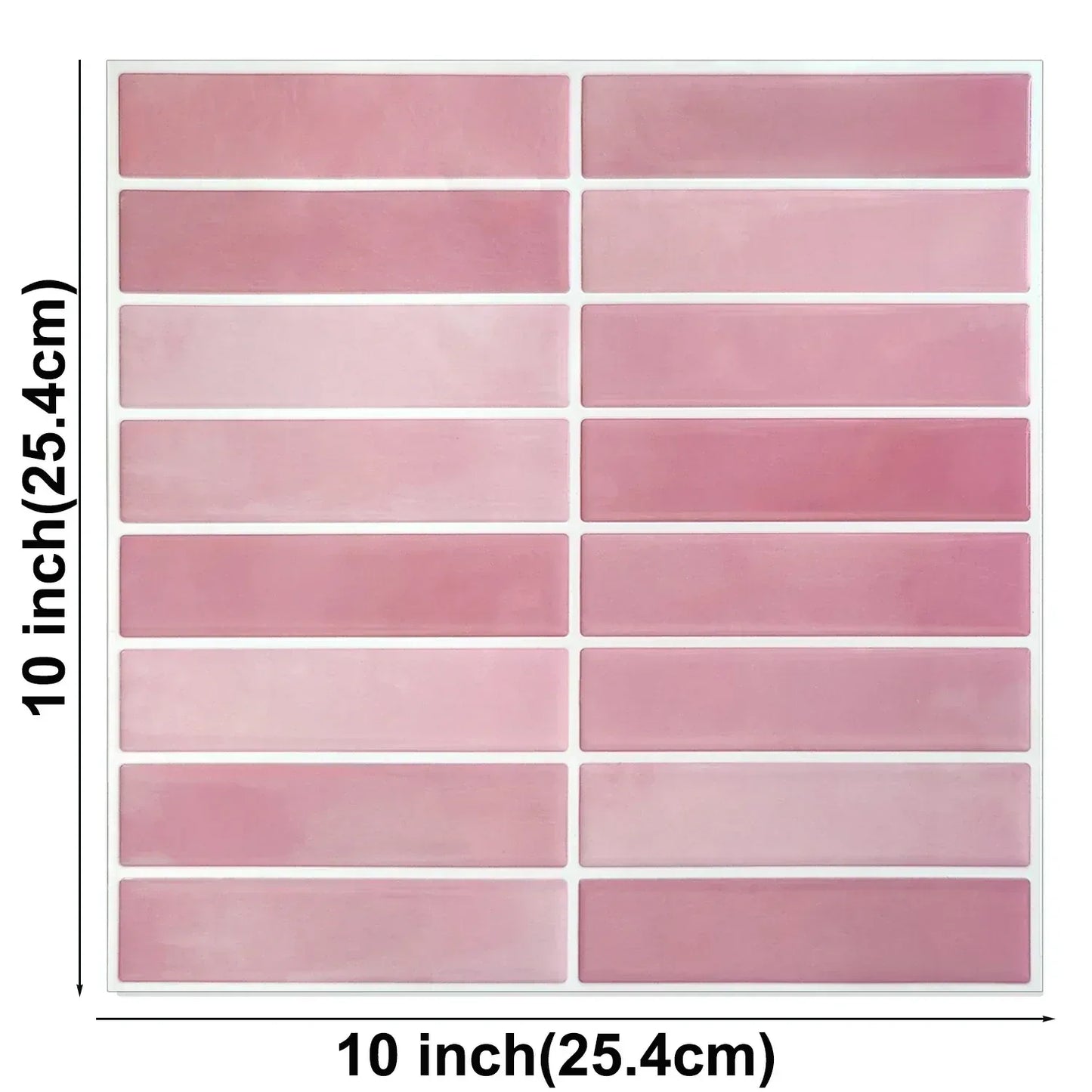 10 Sheets Peel and Stick Tiles 3D Waterproof Wall Tiles for Living Room RV PVC Wall Panels Interior Wall Decoration - Urbizia
