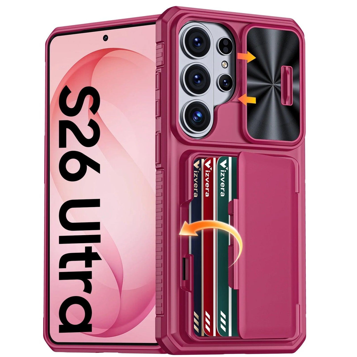 For Galaxy S26 Ultra Case Wallet-Full Body Protective with Card Holder(4 Cards) Camera Cover & Kickstand for Women & Men-Gray