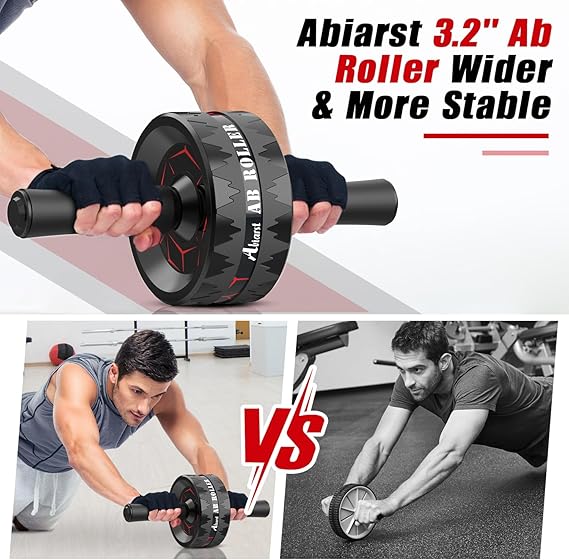 Ab Roller Wheel with Knee Pad – Core & Ab Workout Equipment for Home Gym - Urbizia
