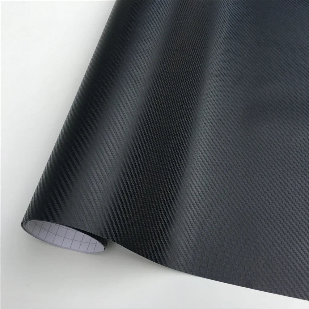 All Black Carbon Fiber Car Stickers – Vinyl Wrap Film Glossy/Matte Foil