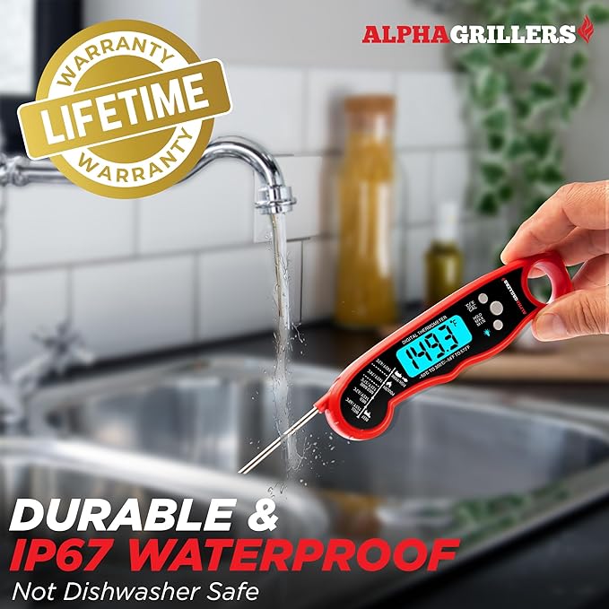 Alpha Grillers Digital Meat Thermometer – Instant Read Cooking & BBQ Probe - Urbizia
