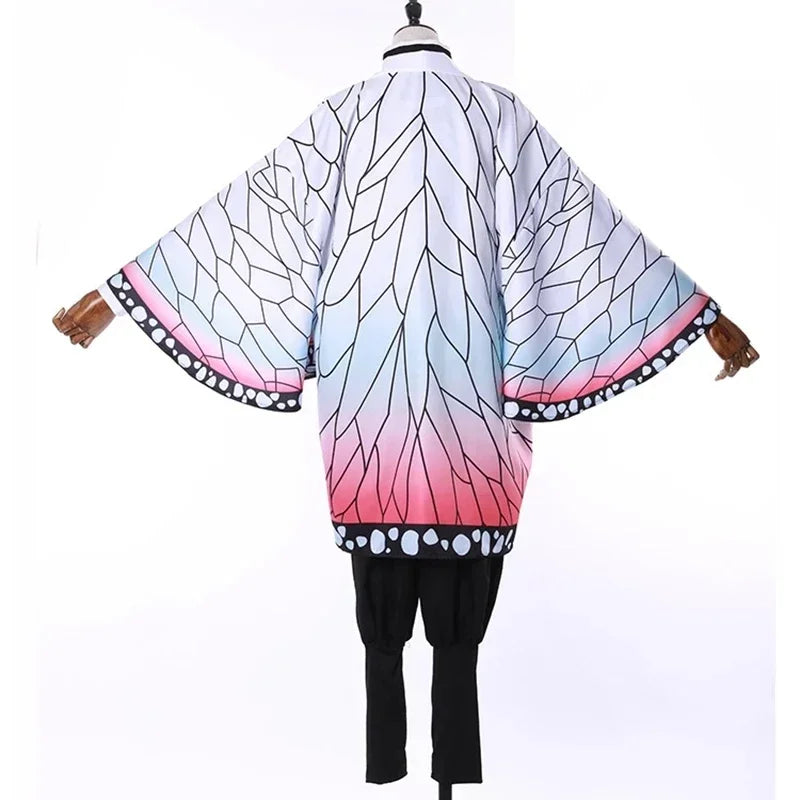 Anime Demon Slayer Kimetsu no Yaiba Shinobu Kochou Cosplay Costume – Kimono Uniform for Halloween & Anime Events