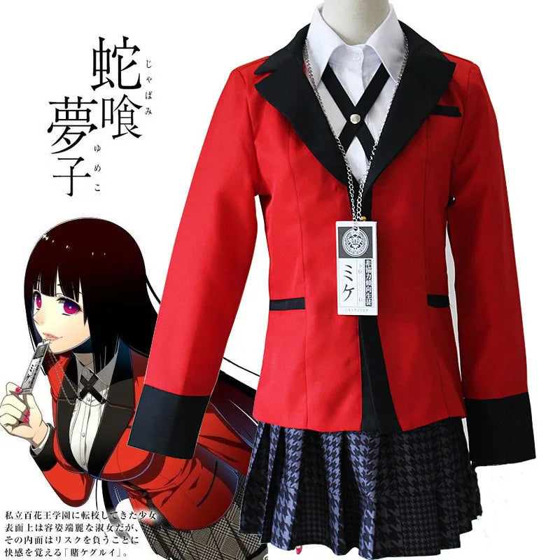 Anime Kakegurui Yumeko Jabami Cosplay Costume – Japanese School Girl JK Uniform for Halloween & Cosplay