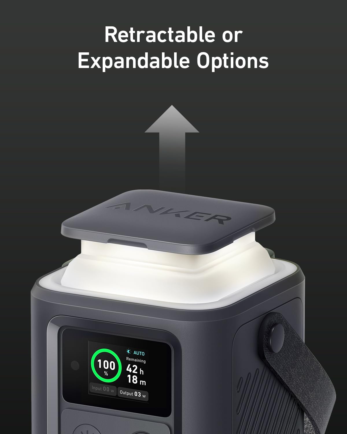 Anker 60000mAh Power Bank Power Station – Portable Outdoor Generator 87W with Display, Lighting & SOS, Home Backup for Travel & Camping - Urbizia