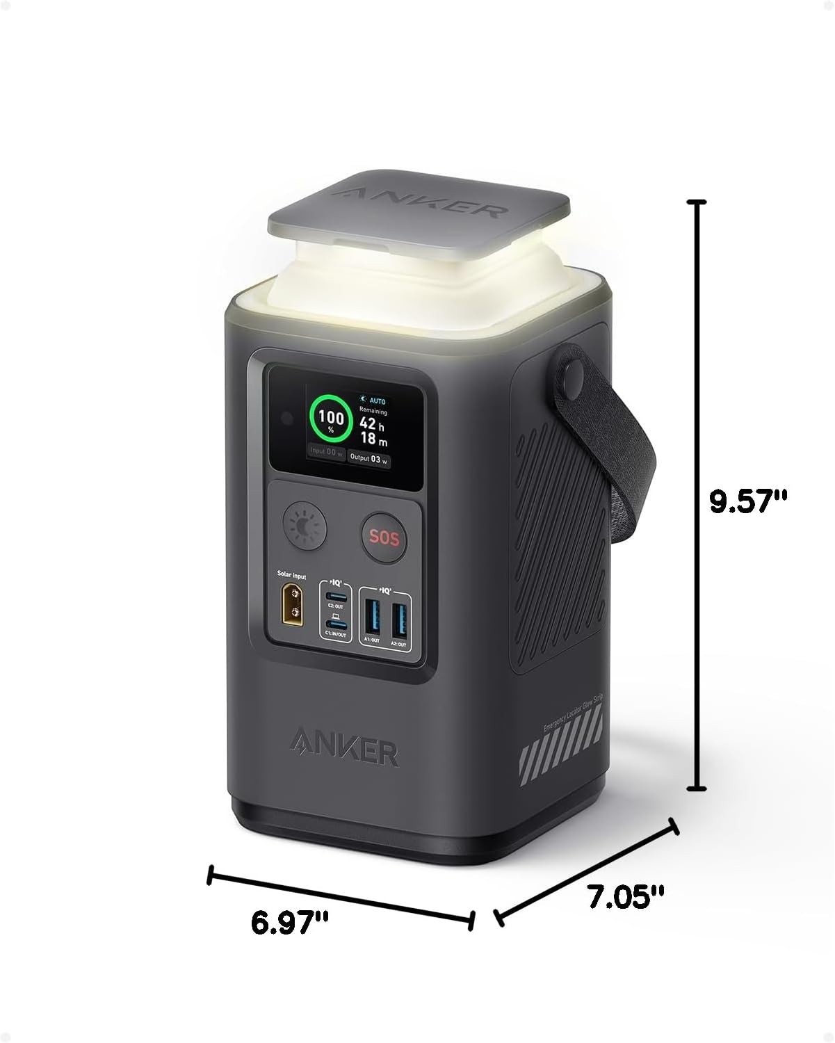 Anker 60000mAh Power Bank Power Station – Portable Outdoor Generator 87W with Display, Lighting & SOS, Home Backup for Travel & Camping - Urbizia