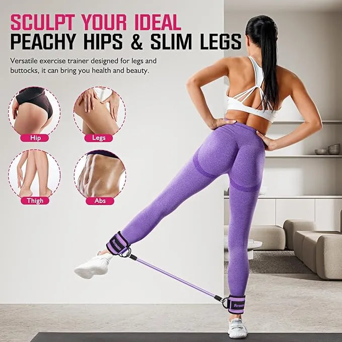 Ankle Resistance Bands with Cuffs – 3 Resistance Levels - Urbizia