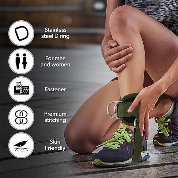 Ankle Straps for Cable Machines – Adjustable Comfort Ankle Cuffs for Glute Kickbacks & Leg Workouts - Urbizia