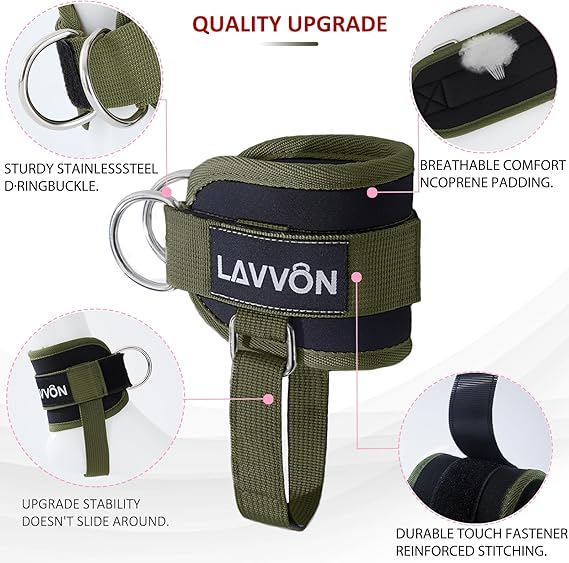 Ankle Straps for Cable Machines – Adjustable Comfort Ankle Cuffs for Glute Kickbacks & Leg Workouts - Urbizia