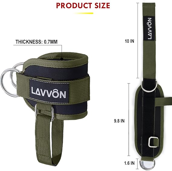 Ankle Straps for Cable Machines – Adjustable Comfort Ankle Cuffs for Glute Kickbacks & Leg Workouts - Urbizia
