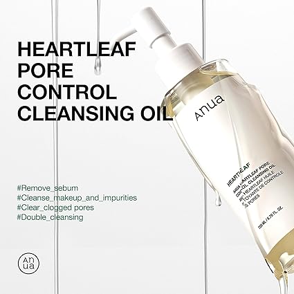 Anua Heartleaf Pore Control Cleansing Oil – Makeup & Blackhead Remover, Korean Skincare, 6.76 fl oz - Urbizia