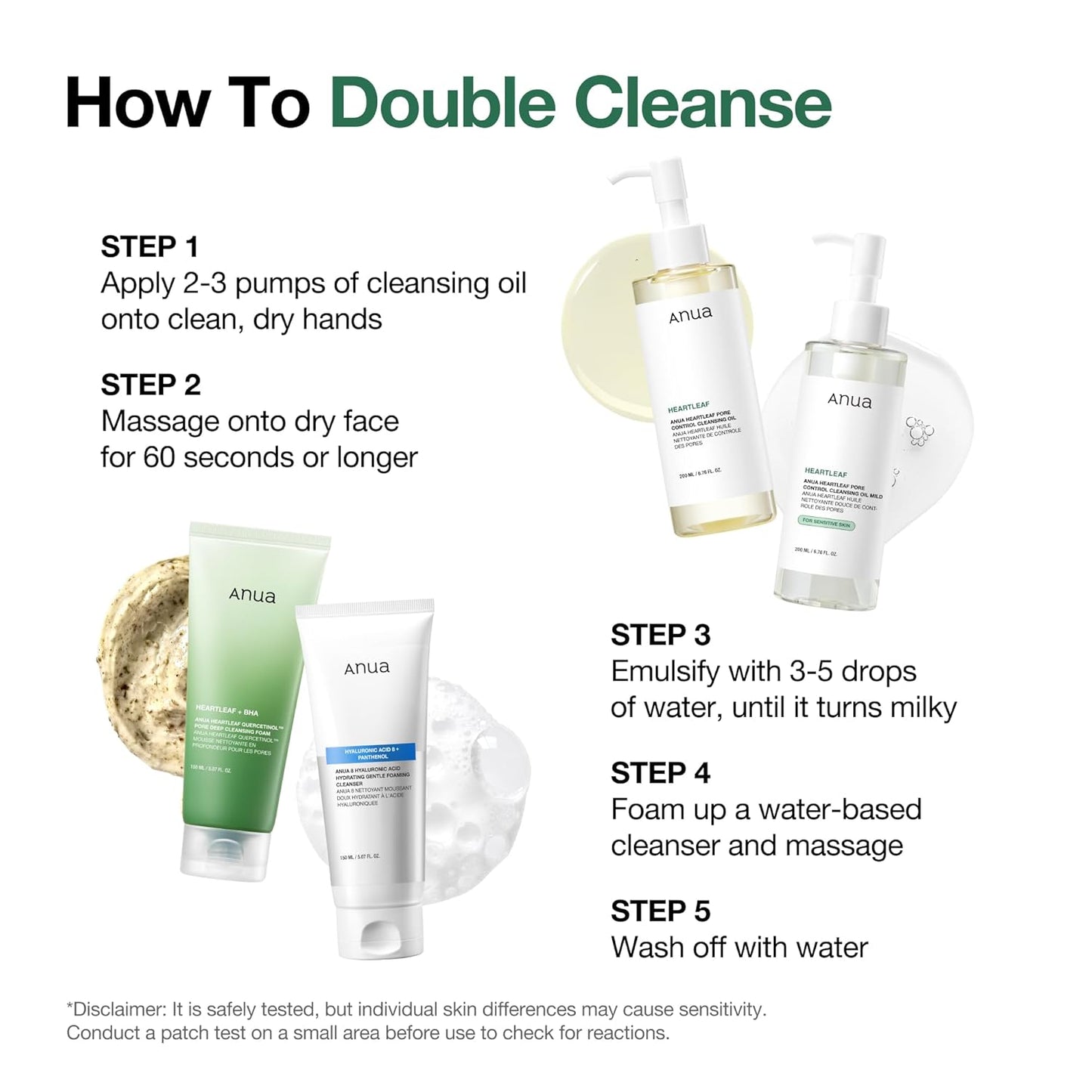 Anua Heartleaf Pore Control Cleansing Oil – Makeup & Blackhead Remover, Korean Skincare, 6.76 fl oz - Urbizia