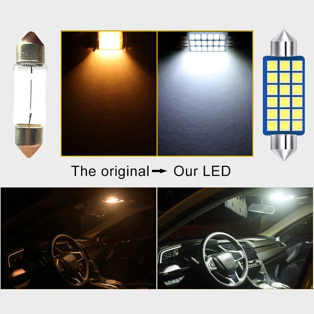 Audi LED Interior Lights Kit – Dome, Map, Trunk & Vanity Lamp Set (A3 A4 A5 A6 S3 S4 S5 RS3 RS4 RS5 Q5 Q7)