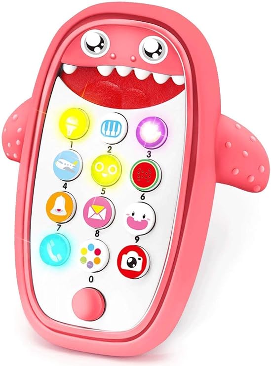 Baby Shark Musical Phone Toy – Light, Sound & Teething Toy for Babies - Urbizia