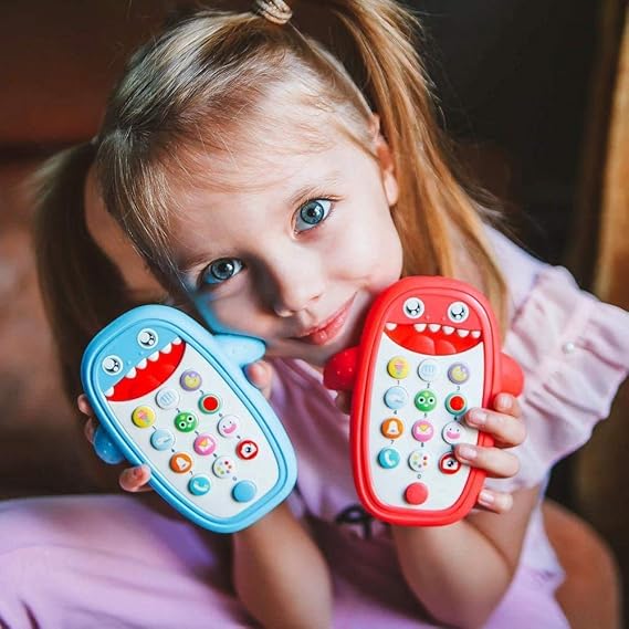 Baby Shark Musical Phone Toy – Light, Sound & Teething Toy for Babies - Urbizia