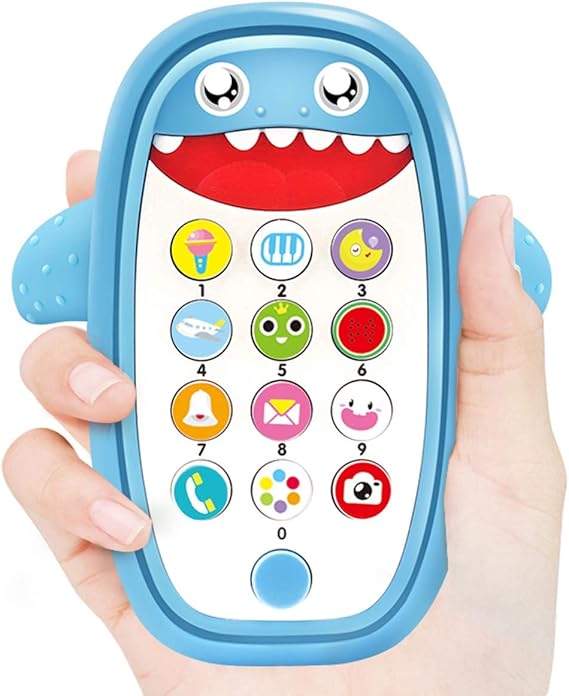 Baby Shark Musical Phone Toy – Light, Sound & Teething Toy for Babies - Urbizia