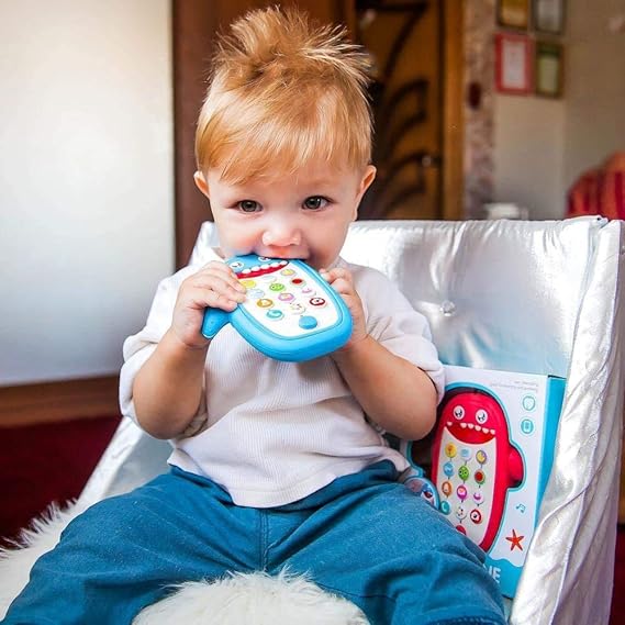 Baby Shark Musical Phone Toy – Light, Sound & Teething Toy for Babies - Urbizia