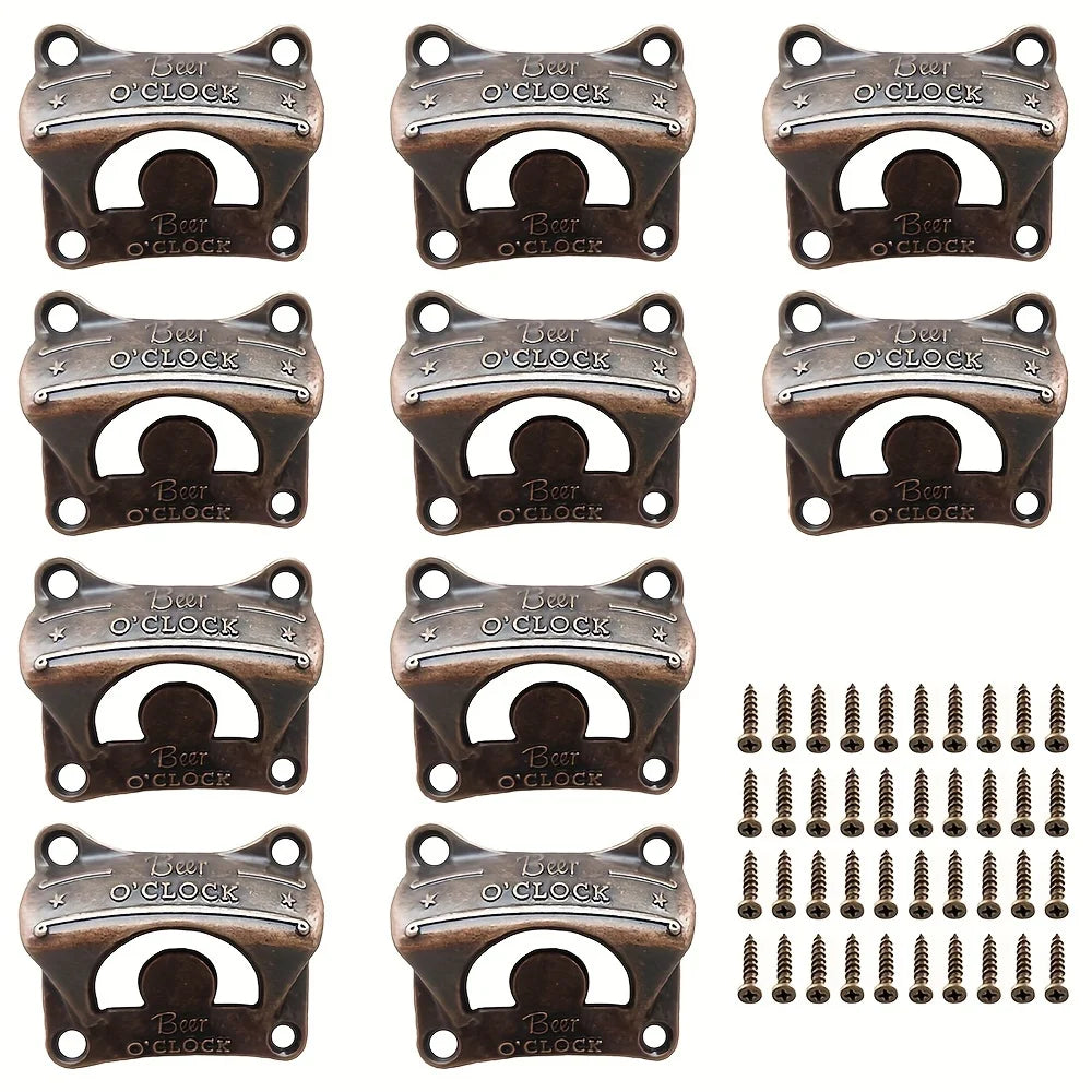 Beer O’ Clock” Wall Mounted Bottle Opener – Retro Bar & BBQ Tool