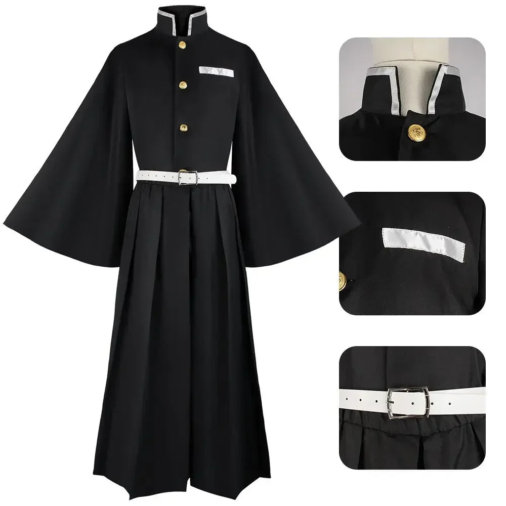 Bilibili Anime Demon Slayer Kimetsu No Yaiba – Tokitou Muichirou Cosplay Costume Uniform with Wig for Halloween Party