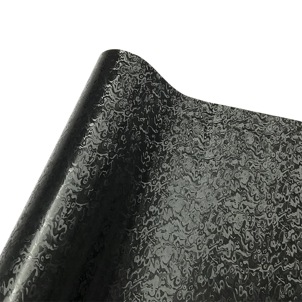 Black Forged Carbon Fiber Vinyl Wrap – Honeycomb Carbon Film for Car & Motorcycle