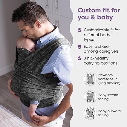 Boppy ComfyFit Adjustable Baby Carrier – Hybrid Wrap for Newborns to Toddlers - Urbizia