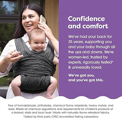 Boppy ComfyFit Adjustable Baby Carrier – Hybrid Wrap for Newborns to Toddlers - Urbizia