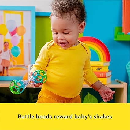 Bright Starts Oball Bundle – Easy-Grasp Ball & Rattle Toy Set for Newborns - Urbizia