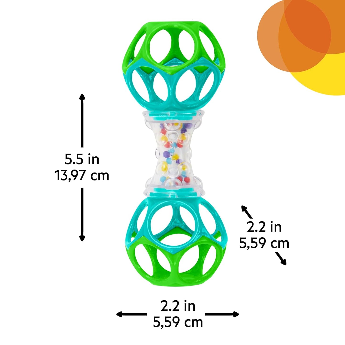 Bright Starts Oball Bundle – Easy-Grasp Ball & Rattle Toy Set for Newborns - Urbizia