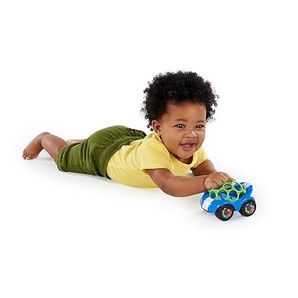 Bright Starts Oball Rattle & Roll Car – Easy-Grasp BPA-Free Infant Toy - Urbizia