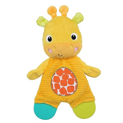 Bright Starts Snuggle & Teethe – Plush Giraffe Baby Teething Toy - Urbizia