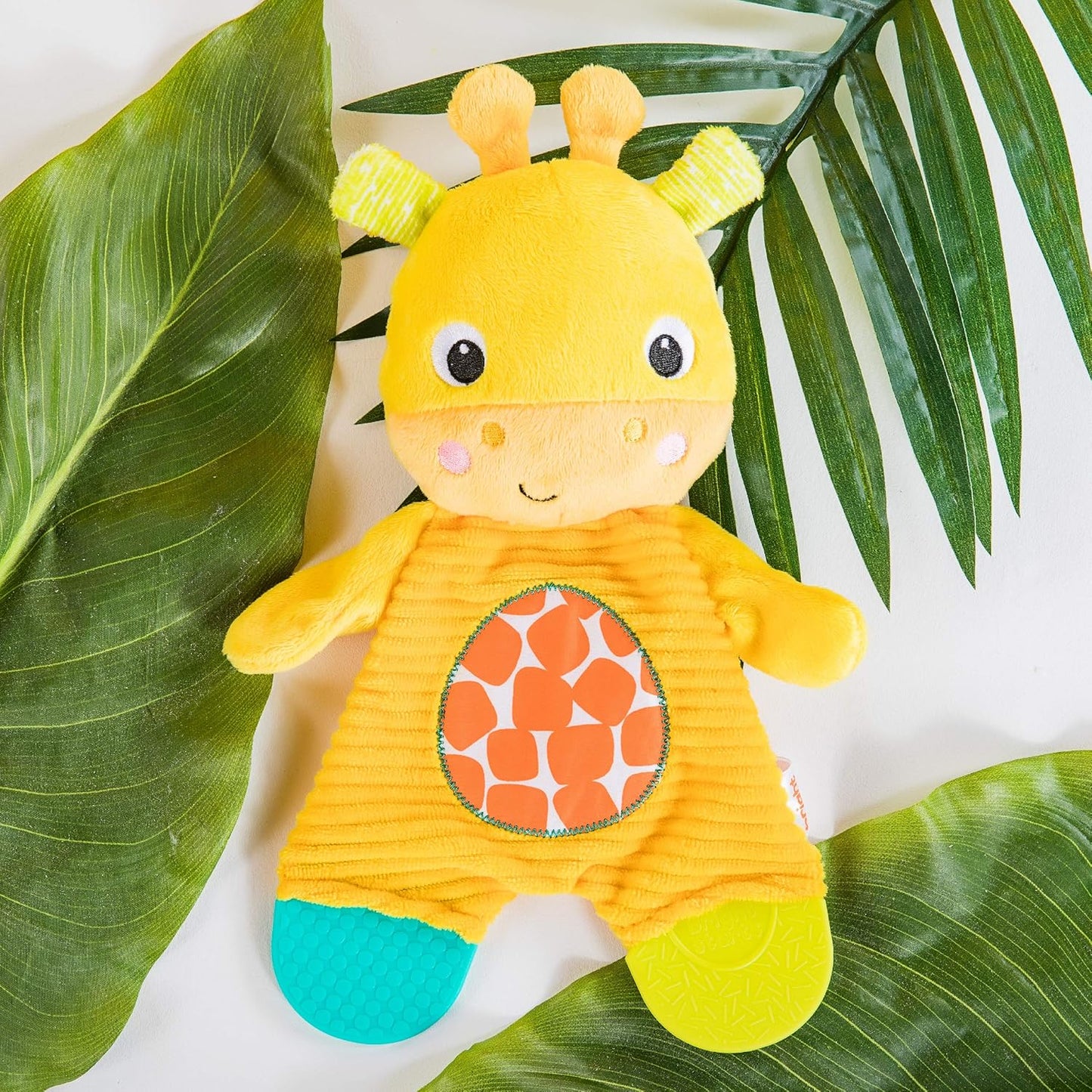 Bright Starts Snuggle & Teethe – Plush Giraffe Baby Teething Toy - Urbizia