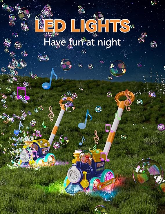 Bubble Machine Train – Musical Light-Up Bubble Blower for Kids - Urbizia