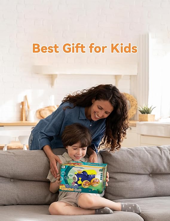 Bubble Machine Train – Musical Light-Up Bubble Blower for Kids - Urbizia